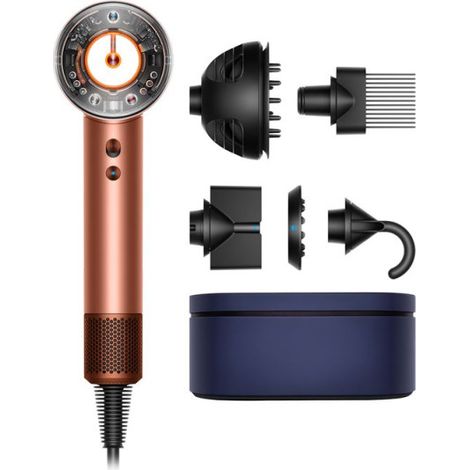 Sèche cheveux Dyson Supersonic NuralCheveux bouclés a frisés Édition Gifting 2025 Soie Ambrée