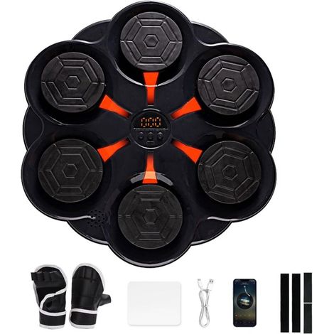 Machine de boxe musicale Bluetooth – Punching ball mural avec lumières colorées – Entraînement physique à domicile pour adultes (1/5)