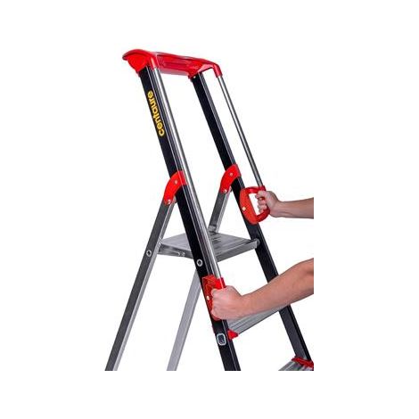 Centaure – Escabeau aluminium 5 marches serties – Hauteur de travail 2,99m – Pour usage professionnel – Garantie 5 ans – 239205