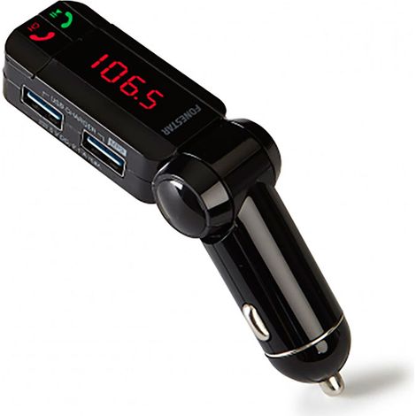 FONESTAR TL-3UB TRANSMISOR FM BLUETOOTH CON USB Y MANOS LIBRES CON MICRÓFONO PARA EL MECHERO DEL COCHE