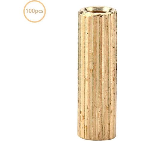 Ensemble de 100 entretoises femelles M2 en laiton pour carte mère d'ordinateur (M29) (1/4)