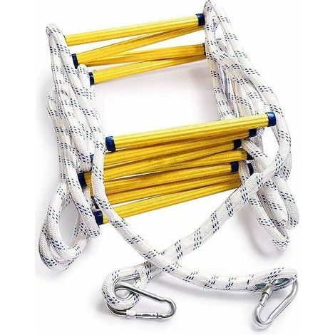5 m avec mousqueton, charge maximale 450 kg – évacuation d'urgence par fenêtre, évacuation du balcon (2e étage, 5 m)