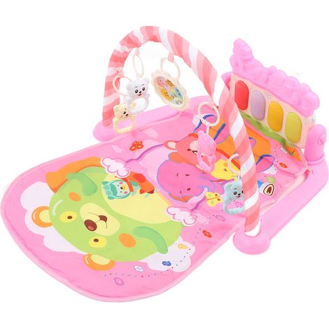 Tapis d'éveil multifonctionnel pour bébé avec piano et lumières, idéal pour jouer et donner des coups de pied. (1/5)