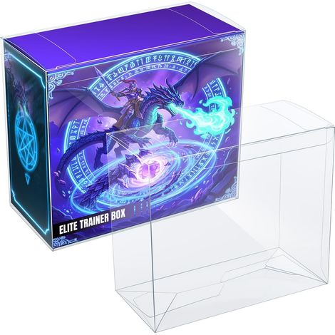 Wigearss 10 Pièces Boîtes de Protection pour Pokémon Elite Trainer Box, Boîtes de Rangement en PET Compatibles avec la Pokémon Elite Trainer Box (1/5)