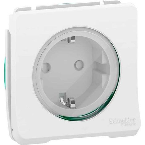 Prise schuko Schneider 2P+T 2P+T Serie Mureva Styl Blanc
