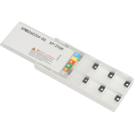 Plaquettes carbure CNC, porte-fraises carbure indexables revêtus, outils de coupe pour tours à métaux, 10 pièces/boîte, SPMG060204-DG (1/5)
