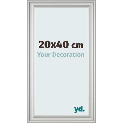 yd. - Cadre photo 20x40 - Argent Mat - MDF - Lazio