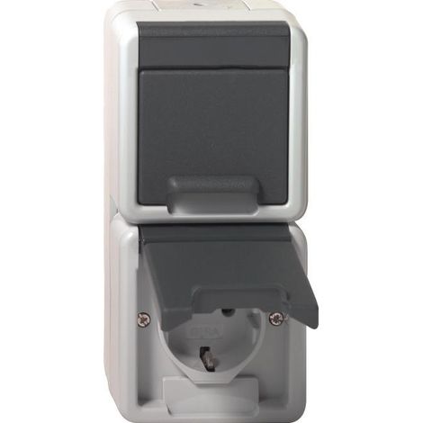 GIRA 478030 SCHUKO 2f senkr. KD WG AP Gr (478030)