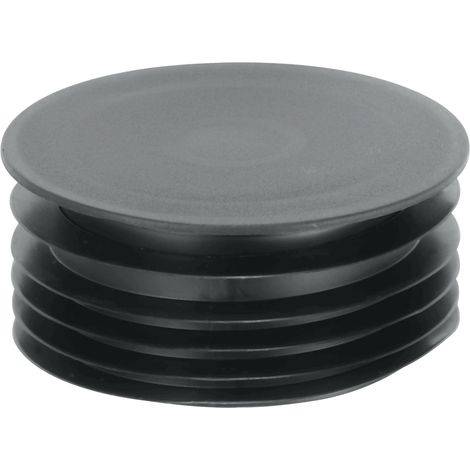 McAlpine DC4-BL Black 4"/110mm Drain Connector Blank Cap (1/5)