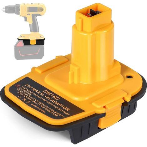 Adaptador de batería DM18D DCA1820 con USB para Dewalt 20V/18V para Milwaukee M18 18V Batería de litio DCB204 DCB205 Convertidor para herramientas Dewalt 18V/20V NiCad y NiMH DC9096 DW9096 (1/5)