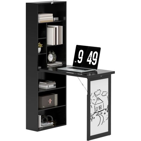 Bureau Pliant Moderne Métal Noir 98 x 51 x 153 cm (1/5)