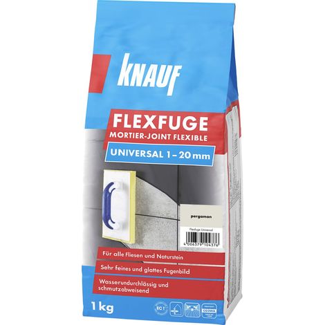 Knauf Fugenmörtel Flexfuge Universal 1 - 20 mm pergamon 1 kg Fugenmörtel