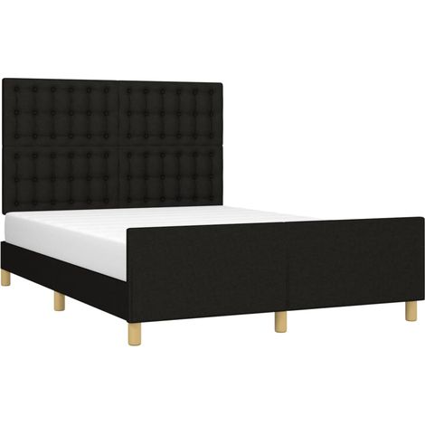 Cama sin colchón tela negro 140x190 cm vidaXL (1/4)