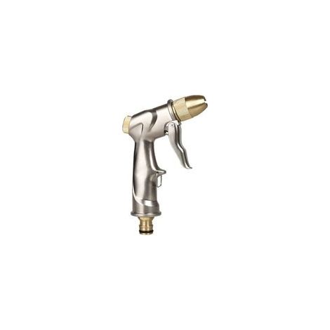 Pistola rociadora de manguera de jardín con boquilla de latón, rociador de riego manual de aleación de zinc de alta presión para lavado de autos y riego de césped.
