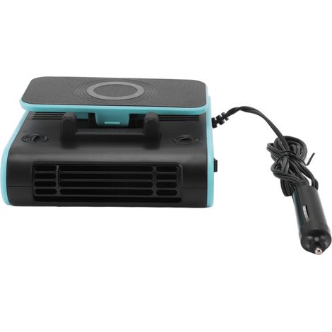 Ventilateur de voiture 4 en 1, chargeur sans fil multifonctionnel 5 V en ABS, diffuseur de parfum, support de téléphone temporaire pour plaque d'immatriculation, 12 V (1/5)