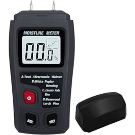 Humidimètre numérique pour bois, testeur d'humidité du bois, hygromètre, détecteur d'humidité du bois, grand écran LCD (1/3)