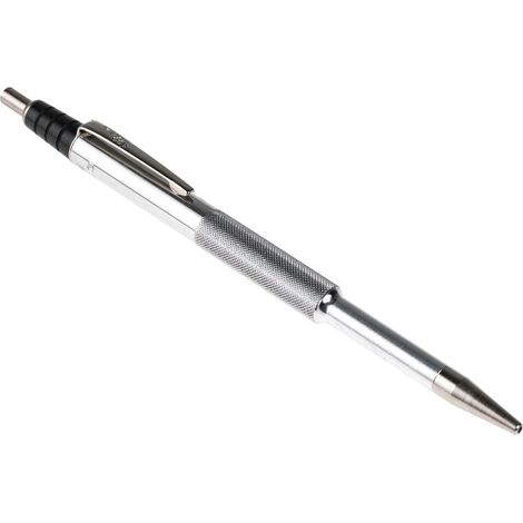 Rs Pro – Pointe à tracer Droit – Pointe en carbure de tungstène – Rétractable pour travail de précision – Angle de pointe fine double