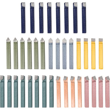 38PCS Carbide Tipped Weld Turning Tool Set Lathe Cutting Tool Kit5/16in (1/5)
