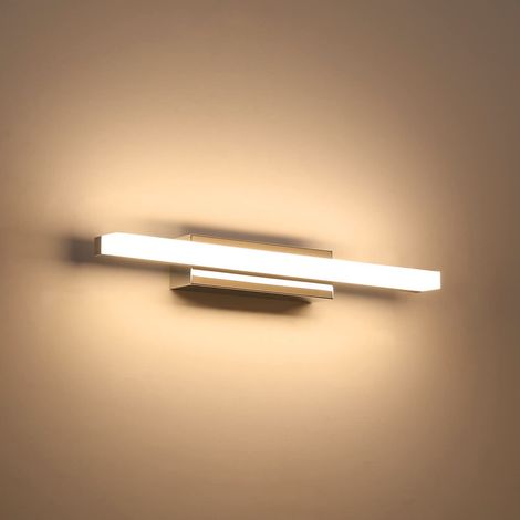 Lampe Miroir LED Salle de Bains 12W 40cm, IP44 Lumiere Miroir Salle de Bain Moderne, Applique Murale Salle de Bain, 110-240V, Blanc Chaud 3000K (1/5)