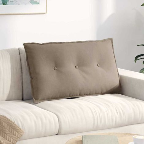 Rückenkissen Taupe 80 x 50 cm Mikrofaserstoff