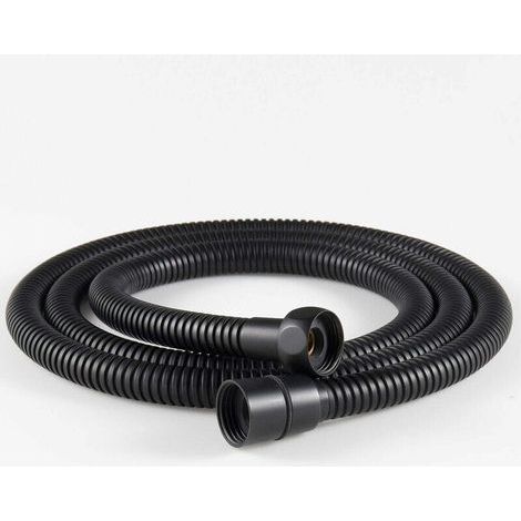 ALLIANDIS Tuyau de douche Flexible en acier inoxydable de 1.5m, raccords en laiton, tuyau de pomme de douche Anti-pliage, tuyau de douche Flexible-noir 1 pièce (1/5)