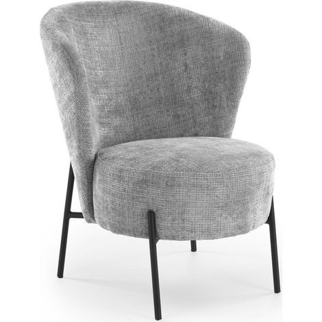 Sillón Houston 2036, Gris, 85x70x79cm, Tapiz, Patas: Metal, 0