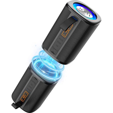 Enceinte Bluetooth Portable sans Fil Haut-Parleur 2‑en‑1 Magnétique avec Lumières RGB, Stéréo Puissante, Bluetooth 5.4, Appairage TWS, Étanche IPX7, 20H Autonomie pour Fête, Maison (1/5)