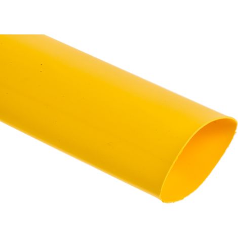 Gaine thermorétractable RS PRO, Dia. 19.1mm Jaune rétreint 2:1, 1.2m ( Prix pour Paquet de 5 )