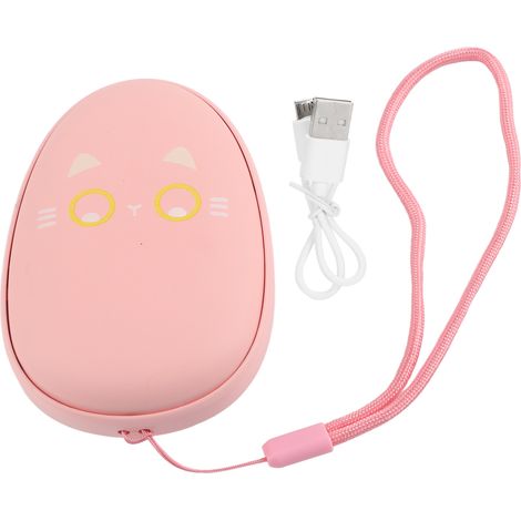 Power Bank 4000mAh avec Fonction Chauffant - Chauffage Mains Portable USB - Cadeau Femme Homme - Rose (1/5)