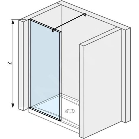 Jika Pure - Paroi de douche 900 mm, Jika Perla Glass, verre transparent H2694270026681 (1/3)
