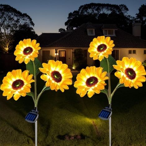 2 Pack Upgraded Solar Garden Lights Outdoor Garden Lighting IP65 Waterproof Lawn Driveway Yard Decoration Birthday Christmas Gift (1/5)