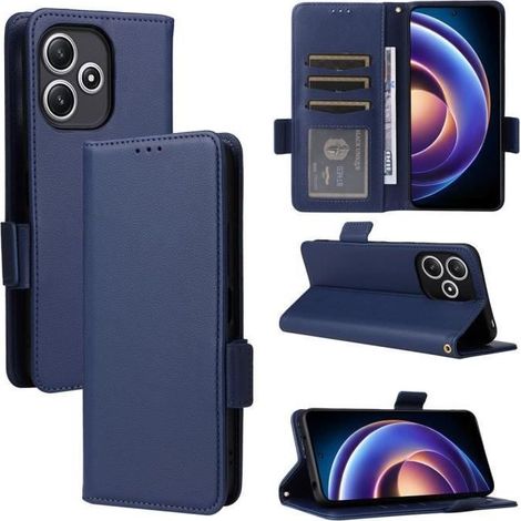 Etui Téléphone - Xiaomi - Redmi 12 5G - Housse en PU Cuir - Protection Intégrale - Navy Blue
