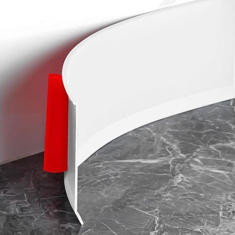 Plinthe Souple Autoadhésive, 300cm x 10cm Blanc PVC Adhesive, Plinthe Adhesive pour Cuisine et Salle de Bain, Bande Décorative Autoadhésive (1/5)
