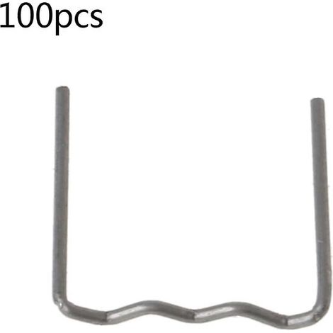 100 agrafes prédécoupées ondulées plates de 0,8 mm pour agrafeuse plastique, réparation et soudage (1/5)