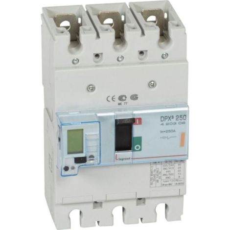 Disjoncteur électronique DPX³250 pouvoir de coupure 25kA 400V - 3P - 250A - LEGRAND