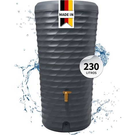 4rain JOLIE 2en1 depósito de agua de lluvia 230 Liter graphite grey incl. jardinera