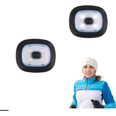 Mini Lampe Torche à Clip, 10 Modes Lampe Running Portable avec Lumière Spot & Flood, Lampe de Poche LED Rechargeable et Étanche IP65