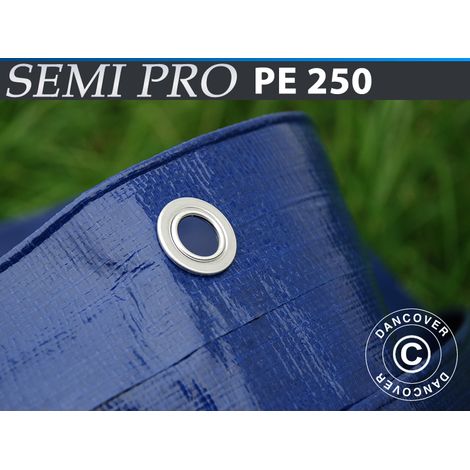 Telo Telone occhiellato 8x10m, PE 250g/m², Blu (1/5)