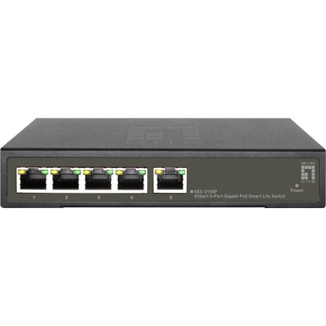 LevelOne GES-2105P Netzwerk-Switch Managed L2 Gigabit Ethernet (10/100/1000) Power over Ethernet (PoE) Schwarz