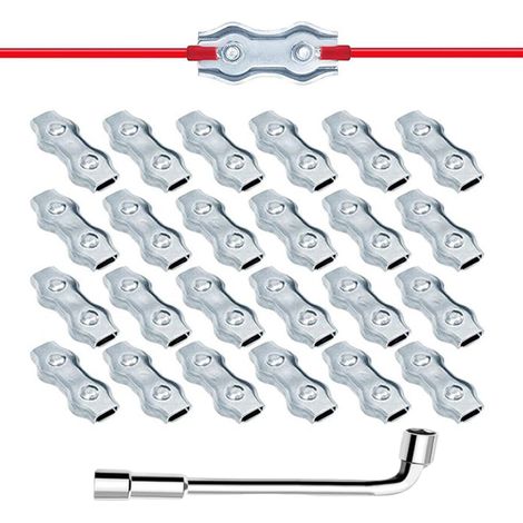 Connecteur pour corde poly de clôture Kit Connecteur Corde Électrique M5 (1/5)