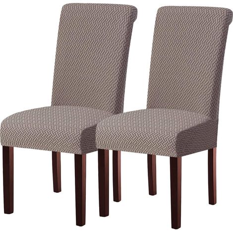 Housses de chaise modernes extensibles, lot de 2, lavables, universelles pour salle à manger, hôtel, mariage (1/5)
