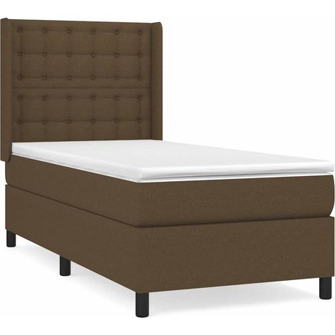 Maison Exclusive - Boxspringbett mit Matratze Dunkelbraun 100x200 (1/5)