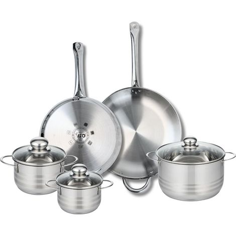 Ensemble de 2 Poêles de cuisson 28 et 32 cm et 3 faitouts 14, 16 et 20 cm Elo Profi Brillant (1/5)