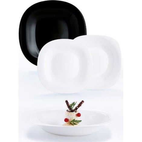 Extralink Carine Neo set di stoviglie nero bianco 18 pezzi (1/5)