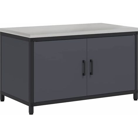 Meuble de rangement de cuisine avec étagère Anthracite Acier CFW45984 (1/5)