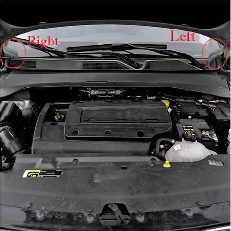 pair of 53223828 and 53223829 fits Jeep Compass hood vent grille trim panels 17-23. (1/5)