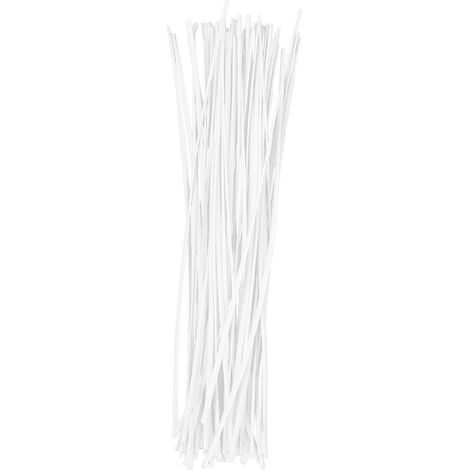 500 Stück 15 cm kunststoffbeschichtete Eisendrahtbinder, Kabelbinder zur Organisation (weiß)-White (1/2)
