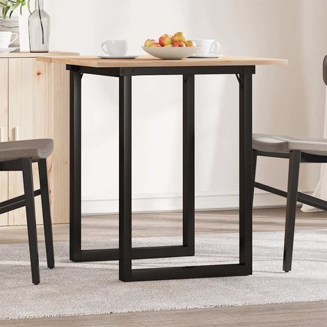 Esstisch O-Gestell 70x70x75 cm Massivholz Kiefer und Stahl (1/5)