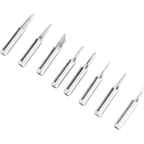 8 Pièces de Pointes à Souder Argentées en Cuivre, Têtes de Rechange pour Fer à Souder (1/5)