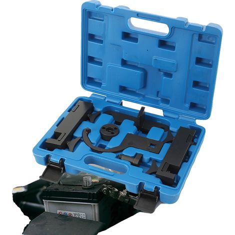 Herramienta de sincronización del motor, construcción de acero, dimensiones 15 x 10 x 5 cm, compatible con modelos Jaguar y Land Rover, compatible con motores V8 de 5.0 litros, juego completo de herra (1/5)